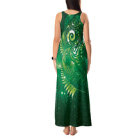 Aotearoa New Zealand New Year Tank Maxi Dress Tribal Koru Tattoo Green Galaxy Maori Silver Fern LT03 - Polynesian Pride