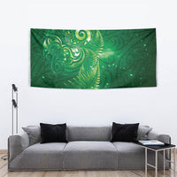 Aotearoa New Zealand New Year Tapestry Tribal Koru Tattoo Green Galaxy Maori Silver Fern LT03 - Polynesian Pride