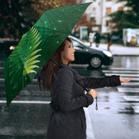 Aotearoa New Zealand New Year Umbrella Tribal Koru Tattoo Green Galaxy Maori Silver Fern LT03 - Polynesian Pride