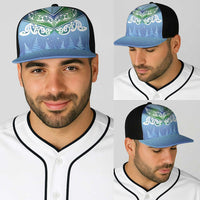 Aotearoa New Zealand New Year Baseball Net Cap Maori Motifs with Silver Fern and Matariki Stars LT03 - Polynesian Pride