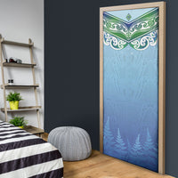 Aotearoa New Zealand New Year Door Cover Maori Motifs with Silver Fern and Matariki Stars LT03 - Polynesian Pride