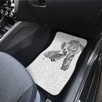 Aotearoa Moko Tribal Tattoo Car Mats New Zealand Maori Penguin and Fantail White Color LT03 - Polynesian Pride