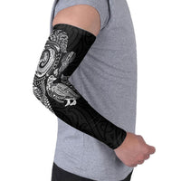 Aotearoa Moko Tribal Tattoo Arm Sleeves New Zealand Maori Penguin and Fantail Black Color LT03 - Polynesian Pride