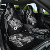 Aotearoa Moko Tribal Tattoo Car Seat Cover New Zealand Maori Penguin and Fantail Black Color LT03 One Size Black - Polynesian Pride