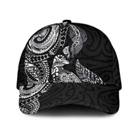 Aotearoa Moko Tribal Tattoo Classic Cap New Zealand Maori Penguin and Fantail Black Color