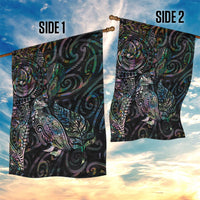 Aotearoa Moko Tribal Tattoo Garden Flag New Zealand Maori Penguin and Fantail Paua Shell Style LT03 - Polynesian Pride
