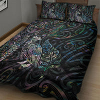 Aotearoa Moko Tribal Tattoo Quilt Bed Set New Zealand Maori Penguin and Fantail Paua Shell Style LT03 - Polynesian Pride