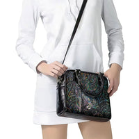 Aotearoa Moko Tribal Tattoo Shoulder Handbag New Zealand Maori Penguin and Fantail Paua Shell Style LT03 - Polynesian Pride
