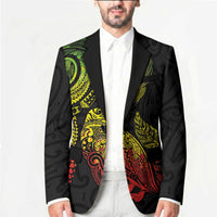 Aotearoa Moko Tribal Tattoo Blazer New Zealand Maori Penguin and Fantail Reggae Style LT03 - Polynesian Pride