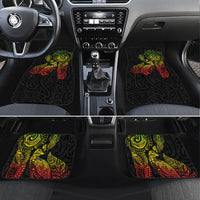 Aotearoa Moko Tribal Tattoo Car Mats New Zealand Maori Penguin and Fantail Reggae Style