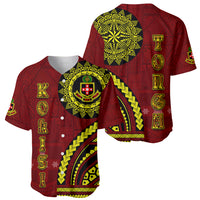Kolisi Tonga Atele Baseball Jersey Ngatu and Polynesian Pattern