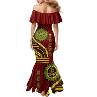 Kolisi Tonga Atele Mermaid Dress Ngatu and Polynesian Pattern LT03 - Polynesian Pride