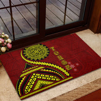 Kolisi Tonga Atele Rubber Doormat Ngatu and Polynesian Pattern