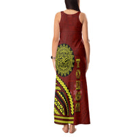 Kolisi Tonga Atele Tank Maxi Dress Ngatu and Polynesian Pattern LT03 - Polynesian Pride
