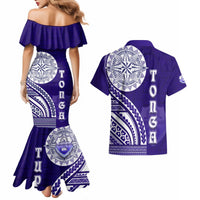 Tupou College Toloa Couples Matching Mermaid Dress and Hawaiian Shirt Ngatu and Polynesian Pattern LT03 - Polynesian Pride