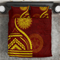 Tonga High School Bedding Set Ngatu and Polynesian Pattern