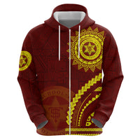 Tonga High School Hoodie Ngatu and Polynesian Pattern