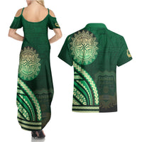 Saineha High School Couples Matching Summer Maxi Dress and Hawaiian Shirt Ngatu and Polynesian Pattern LT03 - Polynesian Pride
