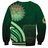 Saineha High School Sweatshirt Ngatu and Polynesian Pattern