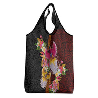 Papua New Guinea Birds and Frangipani Grocery Bag Melanesian Art Tattoos - Polynesian Pride
