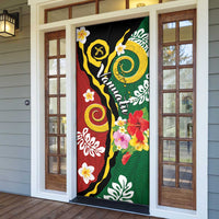Melanesian Vanuatu Tribal Boar Tusk Door Cover Tropical Plants and Namele Motifs - Polynesian Pride