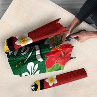 Melanesian Vanuatu Tribal Boar Tusk Umbrella Tropical Plants and Namele Motifs - Polynesian Pride