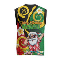 Vanuatu Christmas Knitted V-Neck Vest Funny Santa with Namele and Boar Tusk Tribal - Polynesian Pride
