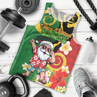 Vanuatu Christmas Men Tank Top Funny Santa with Namele and Boar Tusk Tribal - Polynesian Pride