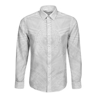 Samoan Lotu a Tamaiti Long Sleeve Button Shirt Coat of Arms and Polynesian Pattern