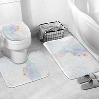 Hawaiian Tribal Tattoo and Plumeria Bathroom Set Polynesian Pattern Sweet