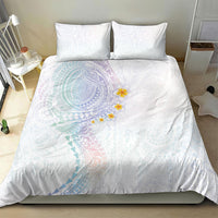 Hawaiian Tribal Tattoo and Plumeria Bedding Set Polynesian Pattern Sweet