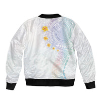 Hawaiian Tribal Tattoo and Plumeria Bomber Jacket Polynesian Pattern Sweet