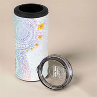 Hawaiian Tribal Tattoo and Plumeria 4 in 1 Can Cooler Tumbler Polynesian Pattern Sweet