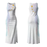 Hawaiian Tribal Tattoo and Plumeria Couples Matching Tank Maxi Dress and Long Sleeve Button Shirt Polynesian Pattern Sweet