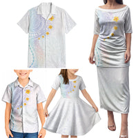 Hawaiian Tribal Tattoo and Plumeria Family Matching Puletasi and Hawaiian Shirt Polynesian Pattern Sweet