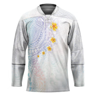 Hawaiian Tribal Tattoo and Plumeria Hockey Jersey Polynesian Pattern Sweet