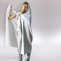 Hawaiian Tribal Tattoo and Plumeria Hooded Blanket Polynesian Pattern Sweet