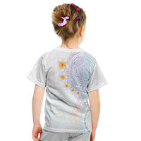 Hawaiian Tribal Tattoo and Plumeria Kid T Shirt Polynesian Pattern Sweet