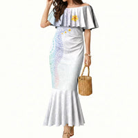 Hawaiian Tribal Tattoo and Plumeria Mermaid Dress Polynesian Pattern Sweet