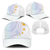 Hawaiian Tribal Tattoo and Plumeria Mesh Trucker Cap Polynesian Pattern Sweet
