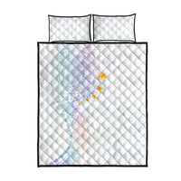 Hawaiian Tribal Tattoo and Plumeria Quilt Bed Set Polynesian Pattern Sweet
