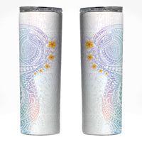 Hawaiian Tribal Tattoo and Plumeria Skinny Tumbler Polynesian Pattern Sweet