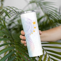 Hawaiian Tribal Tattoo and Plumeria Skinny Tumbler Polynesian Pattern Sweet