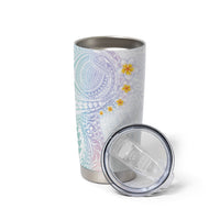 Hawaiian Tribal Tattoo and Plumeria Tumbler Cup Polynesian Pattern Sweet