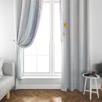 Hawaiian Tribal Tattoo and Plumeria Window Curtain Polynesian Pattern Sweet