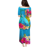 Polynesian Puletasi The Turtle Jung Flower with Maori Pattern Ethnic Style LT03 - Polynesian Pride