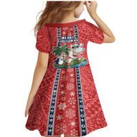 Hawaii Christmas Family Matching Mermaid Dress and Hawaiian Shirt The Santa Surfing Hawaii Xmas Style LT03 - Polynesian Pride