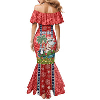 Custom Hawaii Christmas Mermaid Dress The Santa Surfing Hawaii Xmas Style LT03 - Polynesian Pride