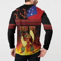 Samoan Siva Afi Button Sweatshirt Tribal Performers of Samoan Fire Knife Dancing