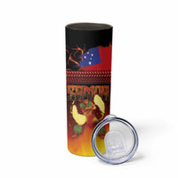 Samoan Siva Afi Skinny Tumbler Tribal Performers of Samoan Fire Knife Dancing LT03 - Polynesian Pride